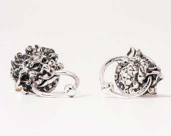 Labyrinth Door Knocker Sterling Silver Earrings | Jim Henson Inspired | Handmade 80s Fantasy Movie Jewellery Gift