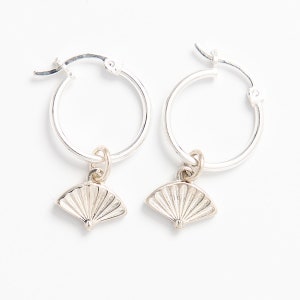 Miffy Fan Hoop Earrings Sterling Silver image 2