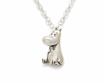Moomintroll Necklace Sterling Silver | Handcrafted Sterling Silver Jewellery | Officially Licensed Moomin Necklace - Unique Gift