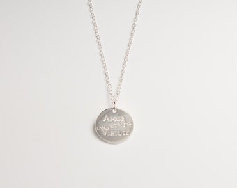 Amor et Virtute Necklace (Sterling Silver)