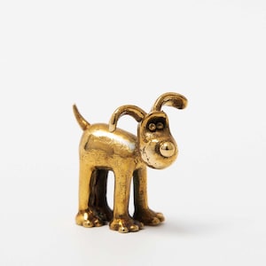 Miniatur Gromit Figur | Handmade Bronze Aardman Sammlerstück |  Wallace & Gromit offiziell lizenziertes Wohndekor | Geschenk für Ihn