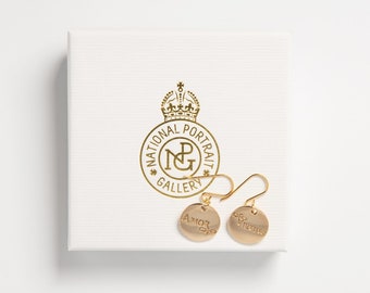 Amor et Virtute Drop Earrings (Gold Vermeil)