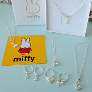 Miffy Leaping Rabbit Charm Necklace, Officially Licensed Jewellery, Handmade in UK, Iconic Design image 3