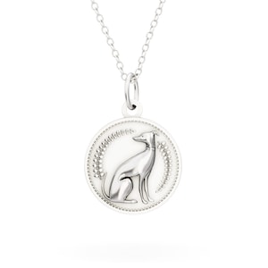 Recycelte Sterling Silber Hund Halskette | Einzigartiges handgemachtes Geschenk für Hunde-Liebhaber | Verzauberte Tiere Schmuck für Weihnachten