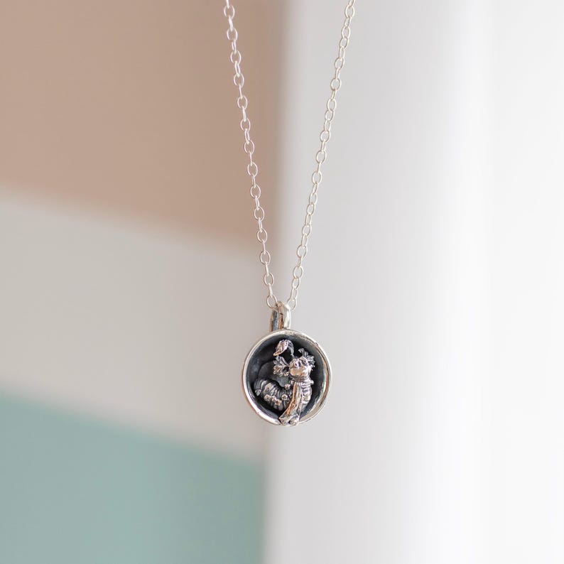 Labyrinth Worm Necklace | Sterling Silver Worm in Cup | Jim Henson Movie Jewellery | 80s Fantasy Film Gift | Handmade UK Necklace image 10