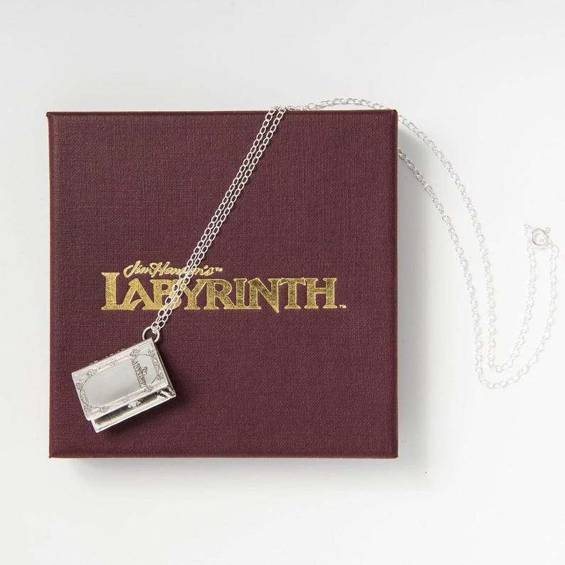 Labyrinth Charm Labyrinth Story Book Charm Necklace – Sterling Silver – Jim Henson ...