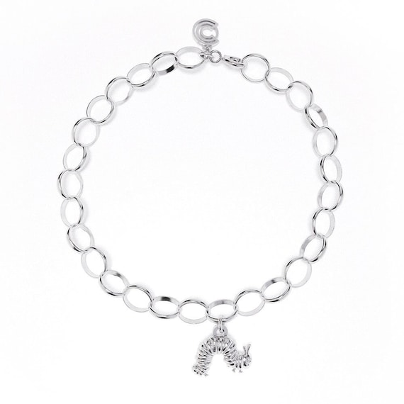 Sterling Silver Very Hungry Caterpillar Single Charm Bracelet Set Etsy Canada