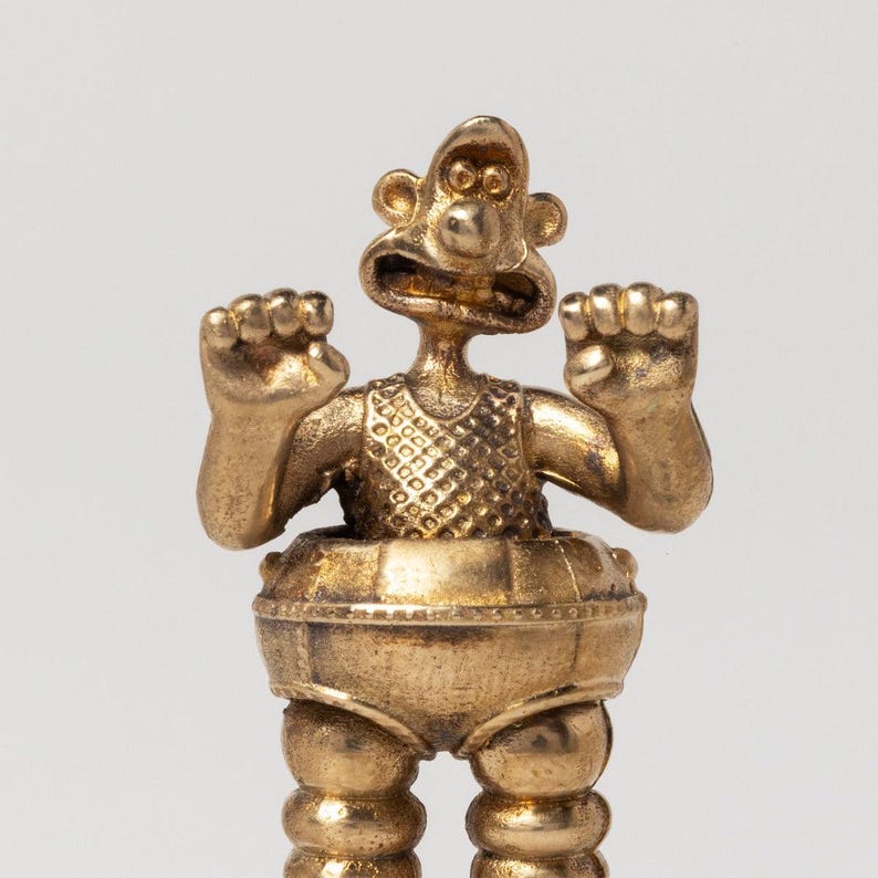 Wallace Bronze Figurine – Techno Trousers Collectable – Aardman Gift – Handmade UK Miniature – Official Wallace & Gromit Art Sculpture image 8