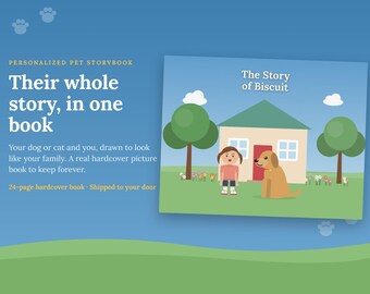 Personalized Pet Storybook Hardcover | Custom Dog or Cat Book Starring Your Pet | Keepsake Gift for Pet Lovers