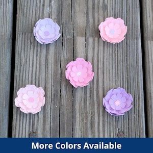 25 Shades of Pink & Purple Paper Flowers.Wedding Decor.Paper Flowers For Wall.Loose Flowers.Graduation Cap Flowers.Small Paper Flowers.
