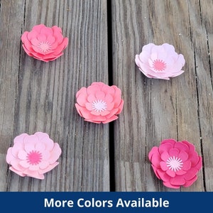 25 Shades of Red and Pink Paper Flowers.Wedding Decor.Paper Flowers For Wall.Loose Flowers.Graduation Cap Flowers.Small Paper Flowers.