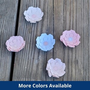 25 PINK,BLUSH & WHITE Paper Flowers.Wedding Decor.Paper Flowers For Wall.Loose Flowers.Graduation Cap Flowers.Small Paper Flowers.
