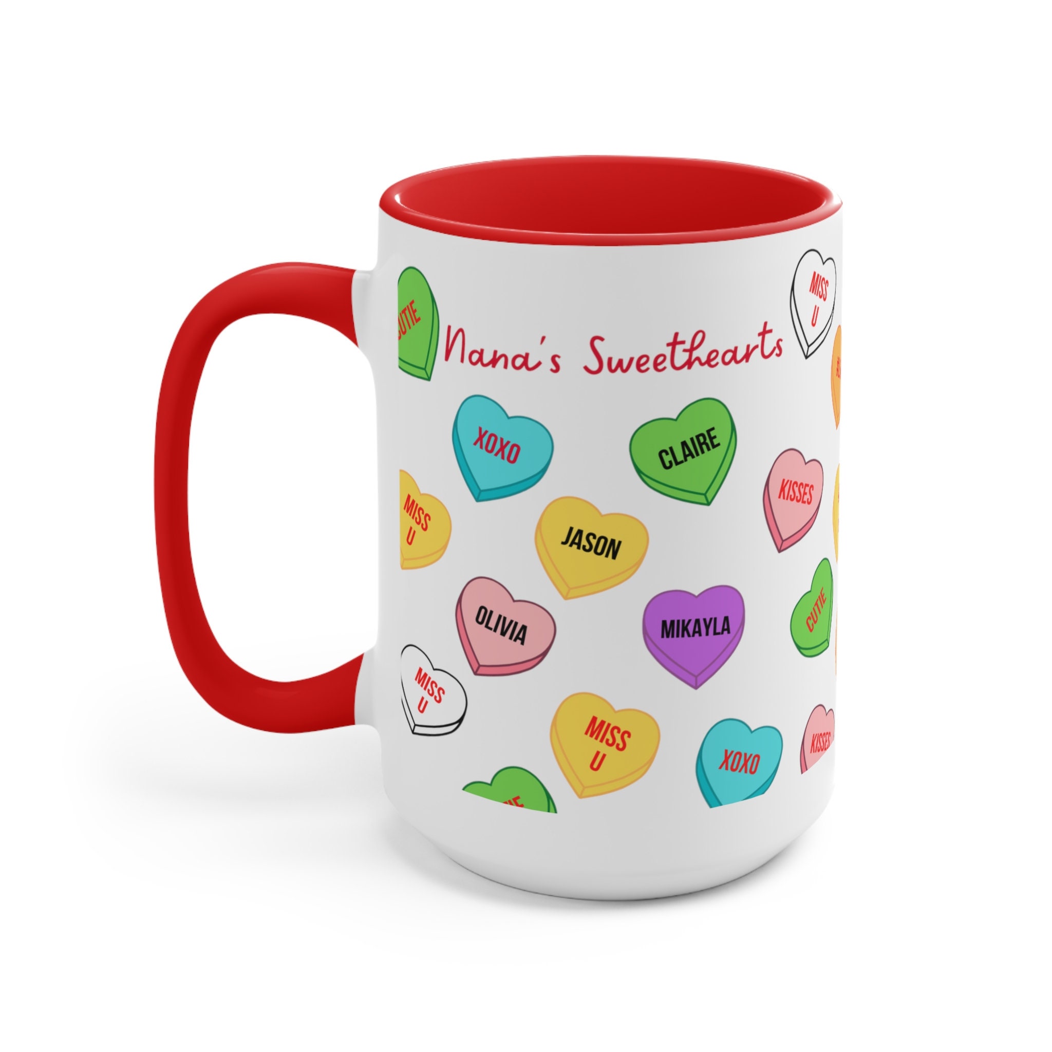 Valentine Mug - Cute Valentines Couple Mug - Custom Mug - Gifts For Family,  Grandparents, Parents, Lovers, Husband, Wife, Friends- Personalized Mug -  42648 42649
