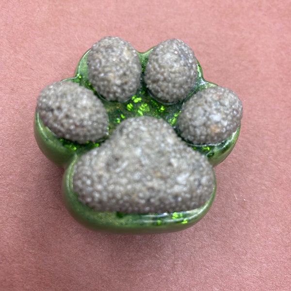 Dog Cat paw print pet memorial pet loss keepsake cremation ashes figure, made to order unique pet loss