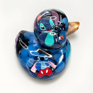 Stitch Duck, Mouse Head Duck, Lilo and Stitch, duck, resin duck, Stitch, Stitch gift, Duck Gift, Coding gift, unique, kitsch, with gift box image 3