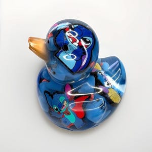 Stitch Duck, Mouse Head Duck, Lilo and Stitch, duck, resin duck, Stitch, Stitch gift, Duck Gift, Coding gift, unique, kitsch, with gift box image 4