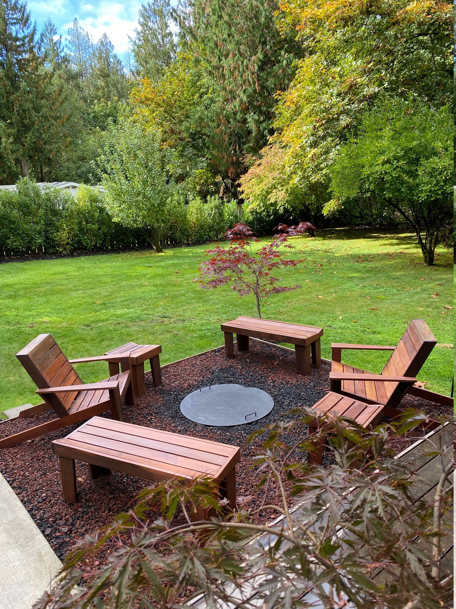 Custom Ipe Modern Adirondack Chairs Etsy