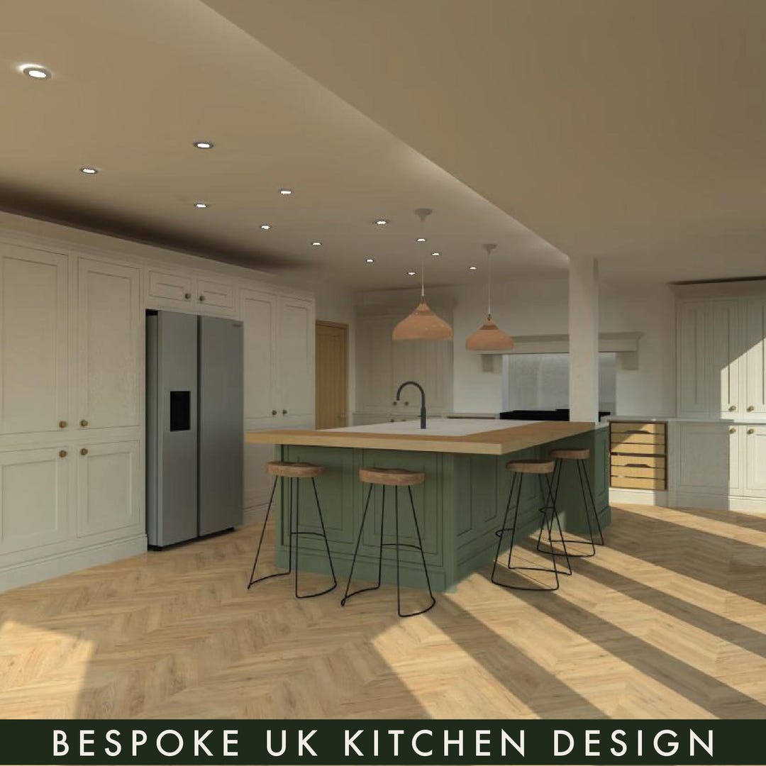 Kitchen Interior Design, Kitchen 3D Rendering, Kitchen Planning ...