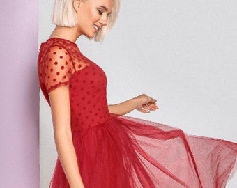 wine red cocktail dress