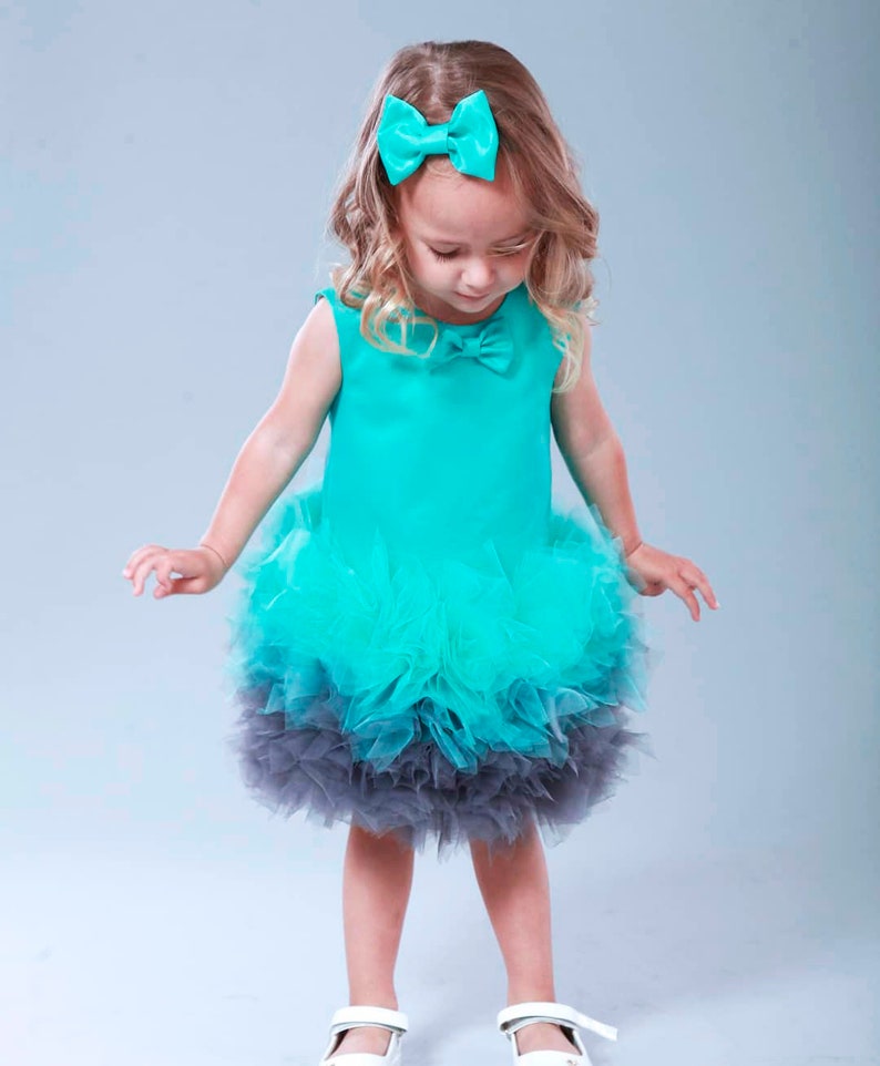 Pink Mint Tulle Dress Baby Dress First Birthday Outfit Pink Etsy