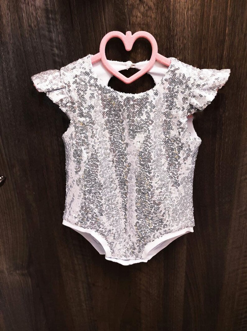 Blush sequin leotard Sequins girl bodysuit Sequins Romper Flowergirl Toddler shirt Sequin Romper Girl sequin top Baby leotard Dance leotard image 2