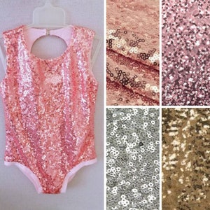 Blush sequin leotard Sequins girl bodysuit Sequins Romper Flowergirl Toddler shirt Sequin Romper Girl sequin top Baby leotard Dance leotard image 4