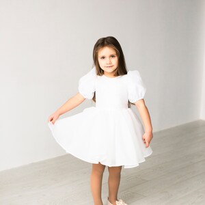 Organza Knee-length 1st Birthday Toddler Party Dress