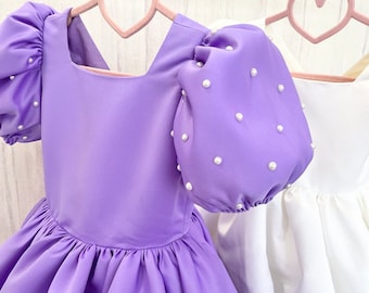 Dusty purple flower girl dress, Lilac Flower Girl dress, First Birthday Dress, Easter Girl Dress, Princess dress, Toddler party dress
