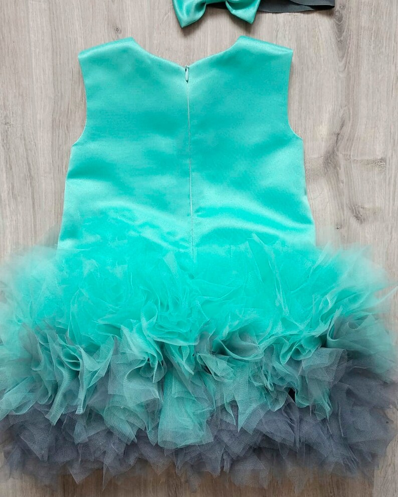 Pink Mint Tulle Dress Baby Dress First Birthday Outfit Pink Etsy