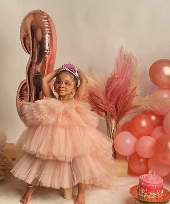 Première robe d'anniversaire, robe de bébé fille occasion spéciale, robe de  soirée bébé fille, 1er anniversaire robe, robe d'anniversaire filles Blush  robe -  France