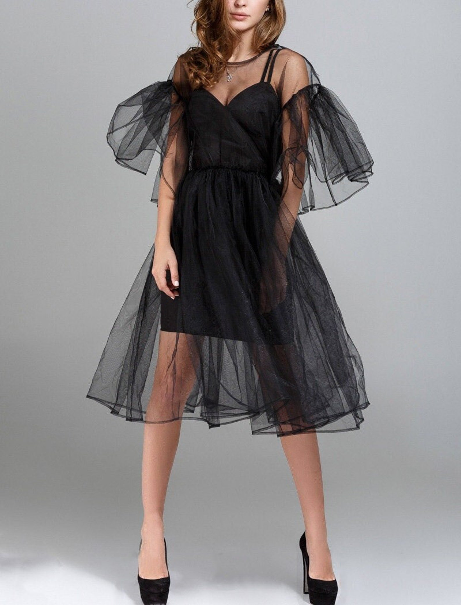 long black one sleeve dress Shoulder HP1149 Color:Same as Picture( SHORT BURGUNDY DRESS) midi top dress Jones New York Collection