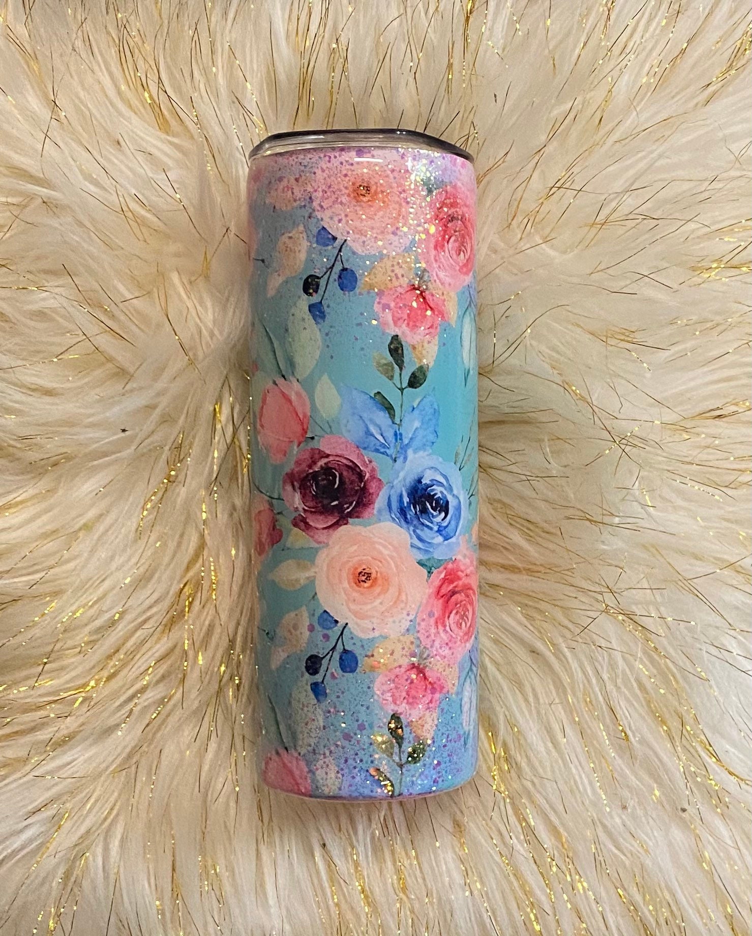 Floral Tumbler Etsy