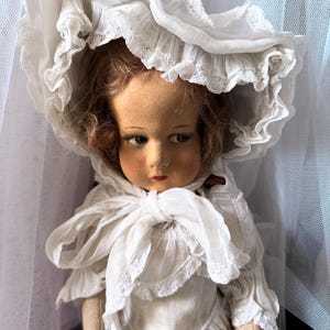 Ancienne Poupée Boudoir En Chiffon Et Porcelaine - Époque 19ème Siècle