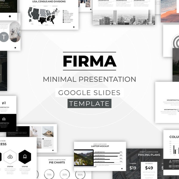 FIRMA Minimal GoogleSlides Template, Marketing Slide Deck, Pitch Deck Presentation, Webinar Presentation, Modern Presentation, Project Plan