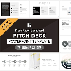 Pitch Deck Powerpoint Template, Presentation Dashboard,