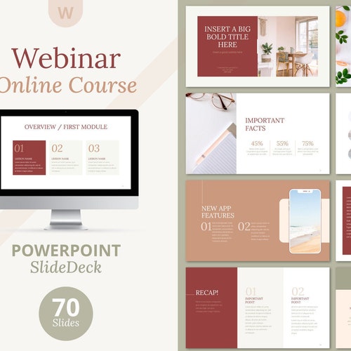Slidedeck inar Course Powerpoint Presentation Template Etsy