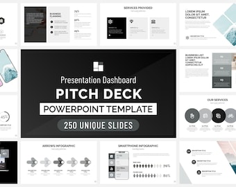 Pitch Deck - Presentation Dashboard, Pitch Deck Powerpoint, Investor Pitch Deck, Startup, Business Powerpoint Template, Marketing Plan