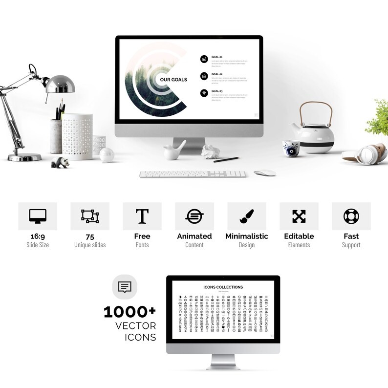 Investor Pitch Deck, Startup Business PPTX Template, Marketing Plan, Compact Version