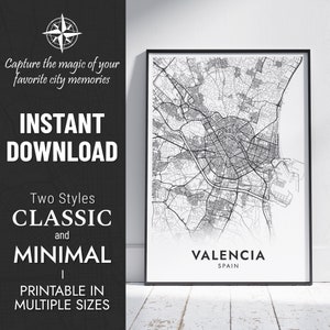 Mobile Karte Drucken | Stadtplan von Ibiza, Spanien | Personalisiertes Poster | Druckbare Karte | Personalisiertes Geschenk SOFORTIGER DIGITALER DOWNLOAD