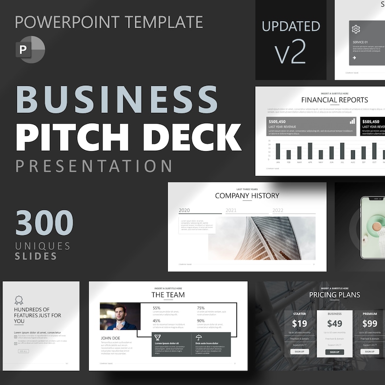 Pitch Deck PowerPoint Presentation, Business Pitch Deck Template, Marketing Slide Deck, Project Proposal, PowerPoint Startup, Business Plan