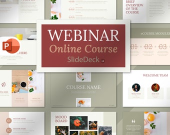 Elegant Webinar PowerPoint Template: Online Course Slide Deck