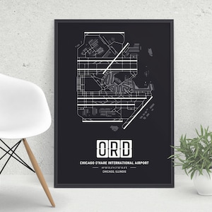 Personalize your airport map with custom colors to match your unique style and decor.
ORD code airport diagram