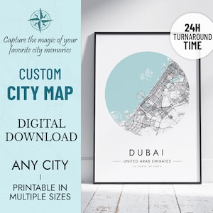 Impression personnalisée de carte de la ville, impression d'art mural, impression de carte personnalisée de la ville, impression de carte circulaire, cadeau pour lui, impression de carte personnalisée pour carte de localisation, cadeau pour elle