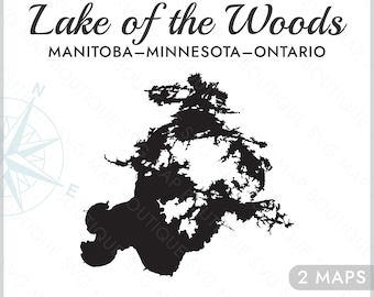Lake of the Woods Map SVG: Vector Silhouette (Digital Download)