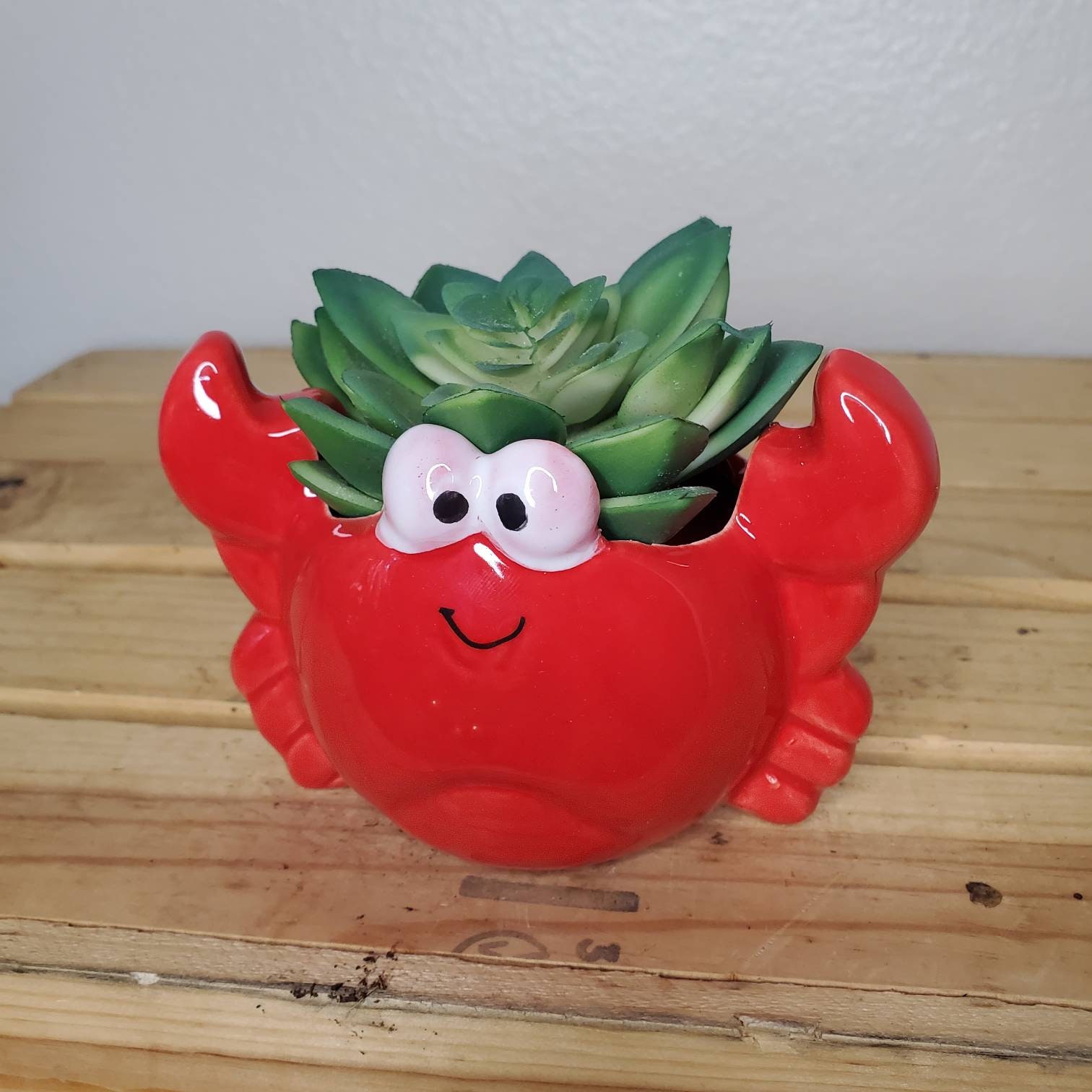Crab Pot Crab Planter Cute Animal Pot Animal Planter Etsy