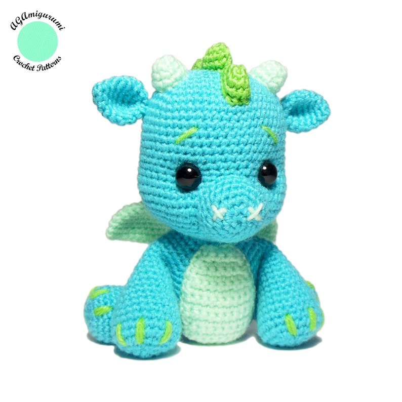 Crochet Dragon PATTERN, Amigurumi Pattern PDF, Crochet Toy DIY image 3