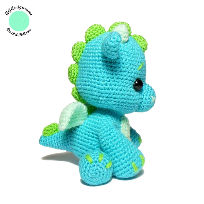 Crochet Dragon PATTERN, Amigurumi Pattern PDF, Crochet Toy DIY image 4