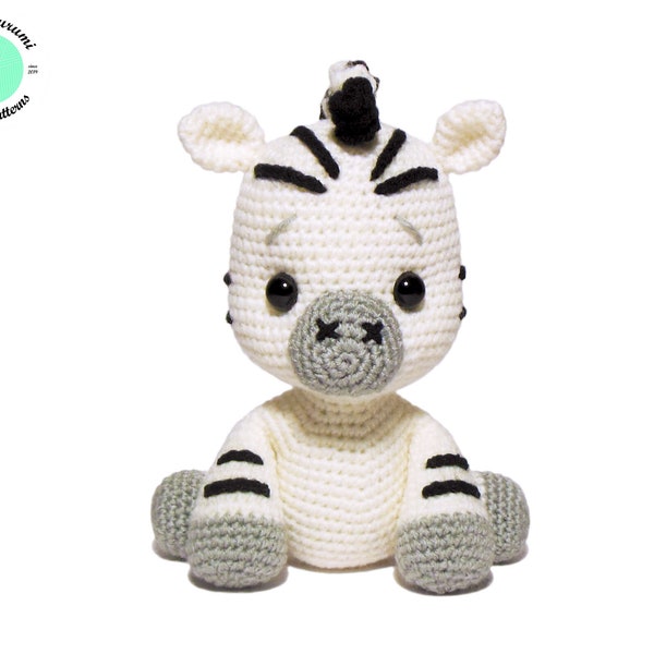 Crochet Zebra PATTERN, Amigurumi Pattern PDF, Crochet Toy DIY