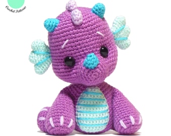 Sea Dragon Crochet PATTERN, Amigurumi Dragon Pattern PDF