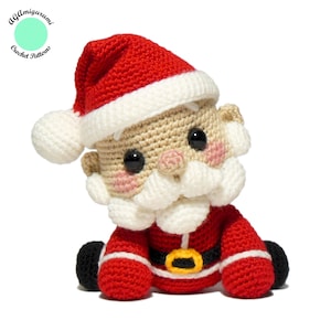 Crochet Santa Claus PATTERN, Amigurumi Christmas Pattern PDF, Crochet Toy DIY